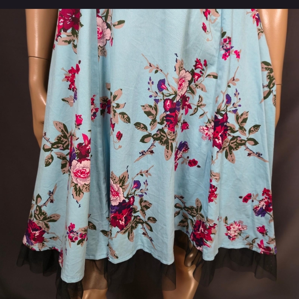 Y2K retro Betsey inspired cotton halter dress, size M - Picture 4 of 9